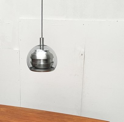 Mid-Century German Space Age Aluminum and Glass Globe Pendant Lamp from Doria, 1960s-UAH-1824264