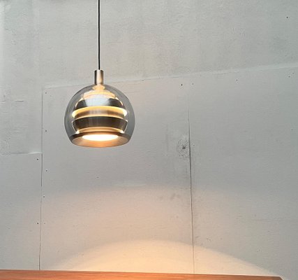 Mid-Century German Space Age Aluminum and Glass Globe Pendant Lamp from Doria, 1960s-UAH-1824264