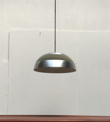 Mid-Century German Space Age Aluminum and Glass Pendant Lamp from Doria, 1960s-UAH-1817947