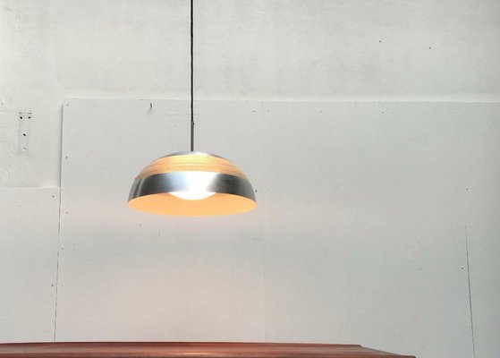 Mid-Century German Space Age Aluminum and Glass Pendant Lamp from Doria, 1960s-UAH-1817947