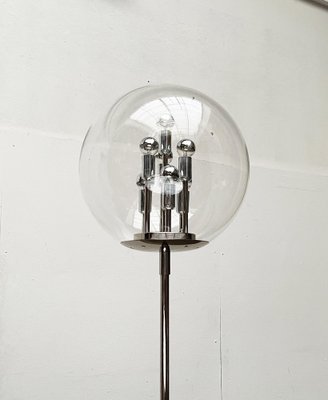 Mid-Century German Space Age Big Ball Planet Chrome and Glass Floor Lamp from Doria Leuchten, 1960s-UAH-1818599