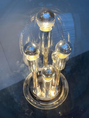 Mid-Century German Space Age Big Ball Planet Chrome and Glass Floor Lamp from Doria Leuchten, 1960s-UAH-1818599