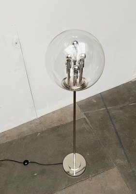 Mid-Century German Space Age Big Ball Planet Chrome and Glass Floor Lamp from Doria Leuchten, 1960s-UAH-1818599