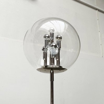 Mid-Century German Space Age Big Ball Planet Chrome and Glass Floor Lamp from Doria Leuchten, 1960s-UAH-1818599