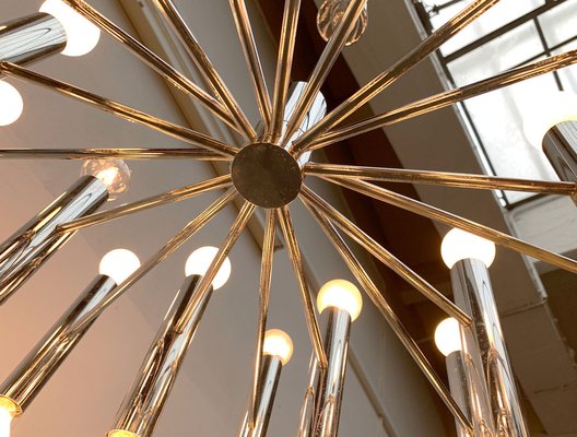 Mid-Century German Space Age Chandelier from Doria Leuchten, 1960s-UAH-1339361