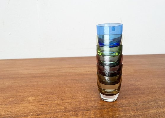 Mid-Century German Space Age Colorful Shot Glasses from Gral, 1960s, Set of 5-UAH-1785614