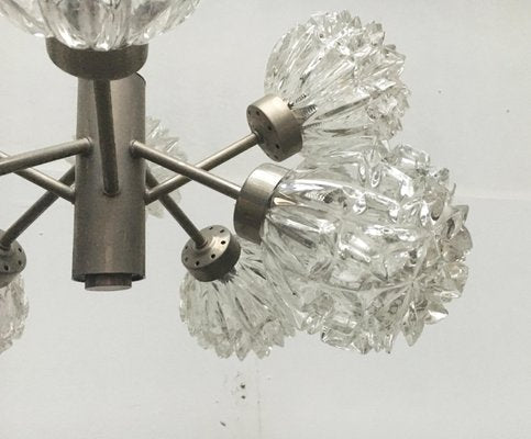 Mid-Century German Space Age Glass and Metal Chandelier from Richard Essig, 1960s-UAH-549304