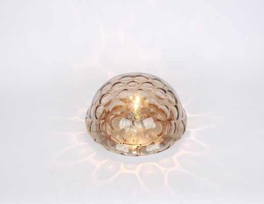 Mid-Century German Sputnik Smoked Glass Flush Mount or Wall Light-UGR-1191813