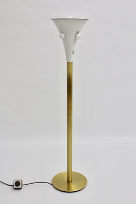 Mid-Century German White Golden Floor Lamp from Staff, 1960s-NB-724294