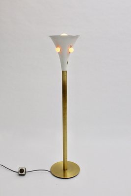 Mid-Century German White Golden Floor Lamp from Staff, 1960s-NB-724294