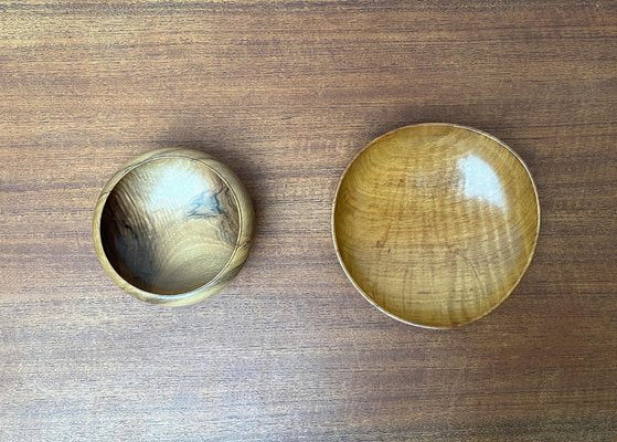 Mid-Century German Wooden Bowls, 1960s, Set of 2-UAH-1796953