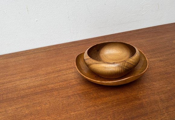 Mid-Century German Wooden Bowls, 1960s, Set of 2-UAH-1796953