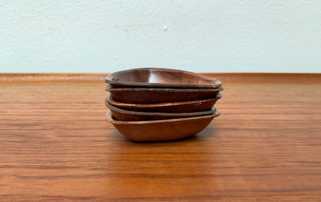 Mid-Century German Wooden Bowls, 1960s, Set of 5-UAH-1377559