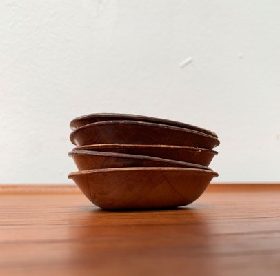 Mid-Century German Wooden Bowls, 1960s, Set of 5-UAH-1377559