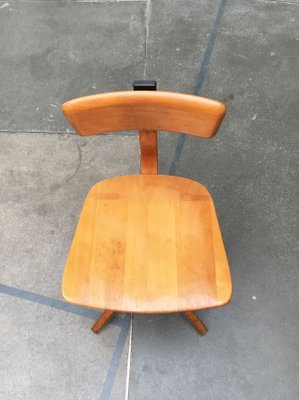 Mid-Century German Wooden Swivel Chair from Sedus-UAH-851084