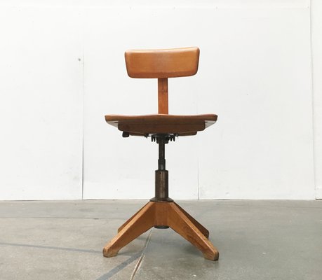 Mid-Century German Wooden Swivel Chair from Sedus-UAH-851084