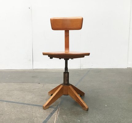 Mid-Century German Wooden Swivel Chair from Sedus-UAH-851084