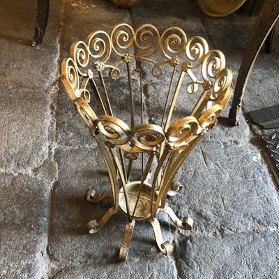 Mid-Century Gilded Iron Umbrella Stand by Pier Luigi Colli, 1950s-NMK-713047