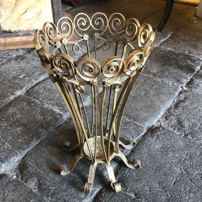 Mid-Century Gilded Iron Umbrella Stand by Pier Luigi Colli, 1950s-NMK-713047