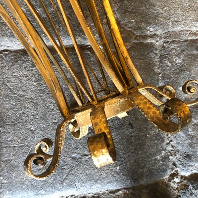 Mid-Century Gilded Iron Umbrella Stand by Pier Luigi Colli, 1950s-NMK-713047