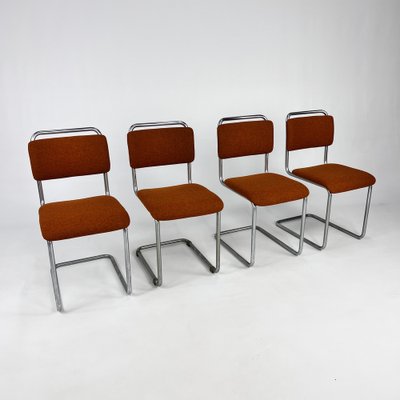 Mid-Century Gispen 101 Dining Chairs, 1940s, Set of 4-RMX-1792894