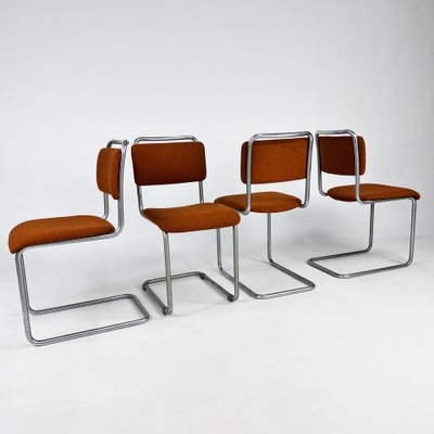 Mid-Century Gispen 101 Dining Chairs, 1940s, Set of 4-RMX-1792894