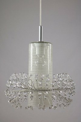 Mid-Century Glass Acrylic Glass Pendant Chandelier, 1960s-FUP-902360