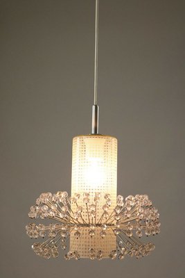 Mid-Century Glass Acrylic Glass Pendant Chandelier, 1960s-FUP-902360