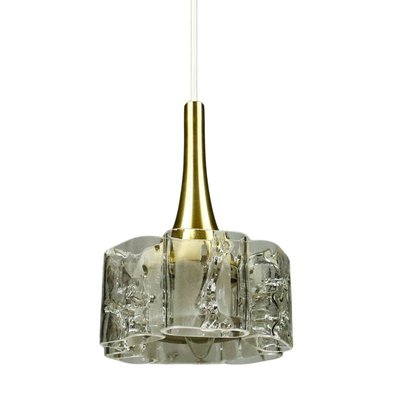 Mid-Century Glass & Aluminium Pendant Lamp from Doria Leuchten-FUP-891506