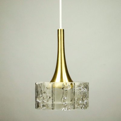 Mid-Century Glass & Aluminium Pendant Lamp from Doria Leuchten-FUP-891506