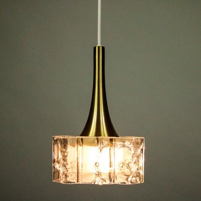 Mid-Century Glass & Aluminium Pendant Lamp from Doria Leuchten-FUP-891506