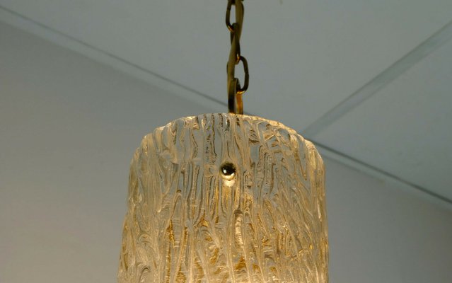 Mid-Century Glass and Brass Chandelier by J. T. Kalmar for Kalmar Franken KG, 1950s-FH-594295