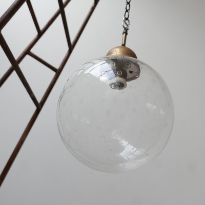 Mid-Century Glass and Brass Pendant Lamp-JRP-988014