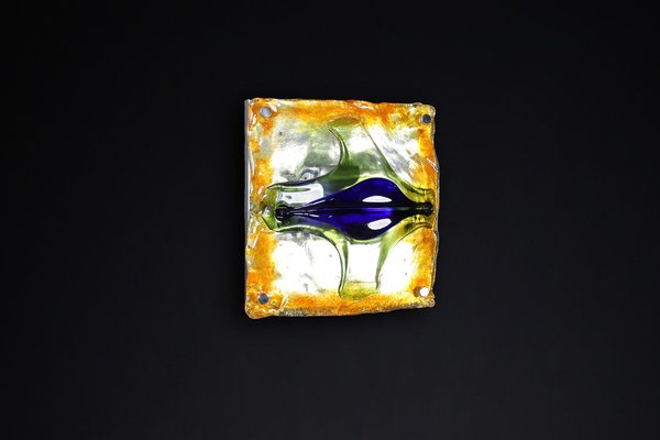 Mid-Century Glass Art Wall Light attributed to Tony Zuccheri for Mazzega, Italy, 1960s-TRW-1812095