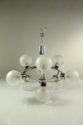 Mid-Century Glass Ball Sputnik Pendant Lamp, 1970s-FUP-691922