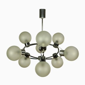 Mid-Century Glass Ball Sputnik Pendant Lamp, 1970s-FUP-691922