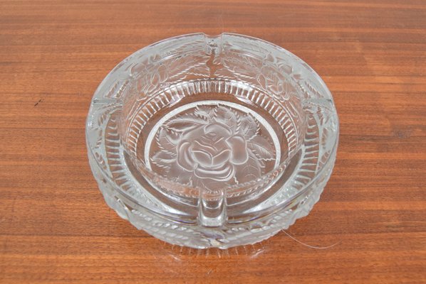 Mid-Century Glass Bohemia Cristal Ashtray, 1950s-TZ-1298732