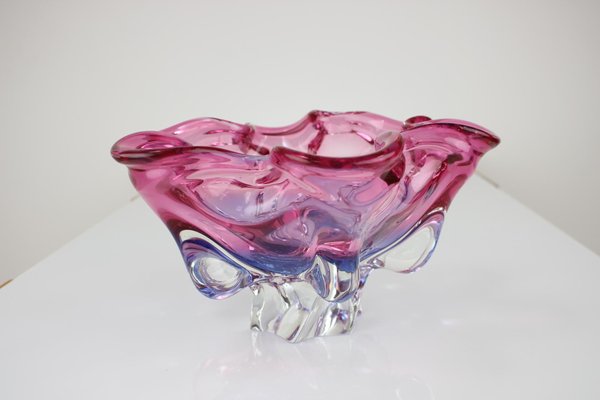 Mid-Century Glass Bowl by Josef Hospodka, 1960s-TZ-946219