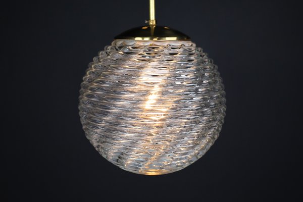 Mid-Century Glass Bowl Pendant, Austria, 1970s-TRW-1797064