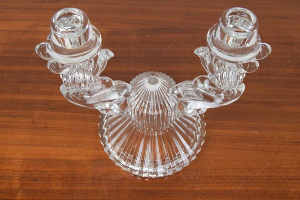 Mid-Century Glass Candlesticks Holder, 1960s-TZ-1342503