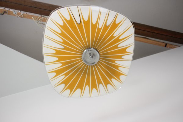 Mid-Century Glass Ceiling Lamp by Napako, 1960s-TZ-1344578