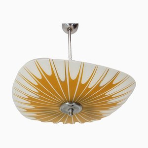 Mid-Century Glass Ceiling Lamp by Napako, 1960s-TZ-1344578