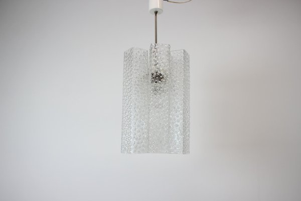 Mid-Century Glass Chandelier from Kamenicky Senov, 1970s-TZ-1431416