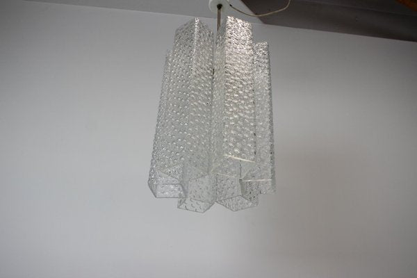 Mid-Century Glass Chandelier from Kamenicky Senov, 1970s-TZ-1431416