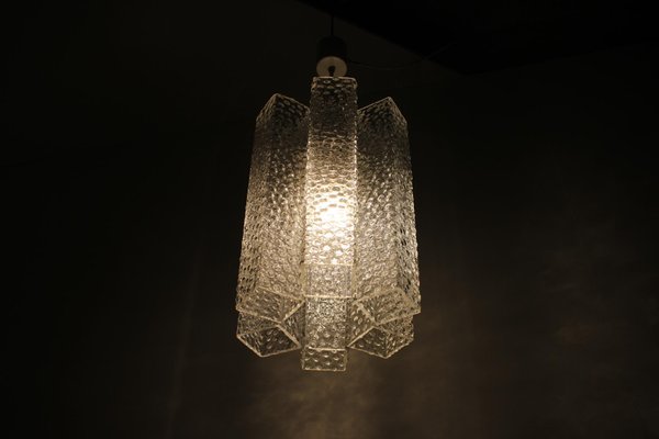 Mid-Century Glass Chandelier from Kamenicky Senov, 1970s-TZ-1431416