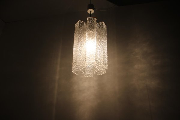 Mid-Century Glass Chandelier from Kamenicky Senov, 1970s-TZ-1431416