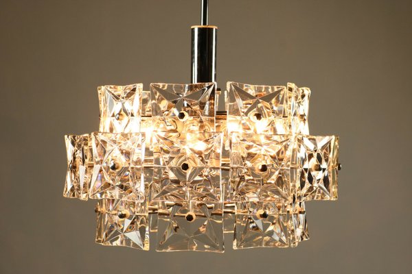 Mid-Century Glass Chandelier from Kinkeldy, 1960s-FUP-658896