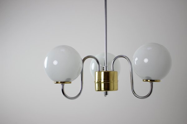 Mid-Century Glass Chandelier from Lidokov, 1960s-TZ-750458