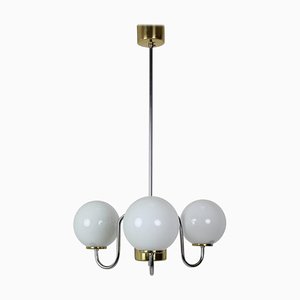 Mid-Century Glass Chandelier from Lidokov, 1960s-TZ-750458