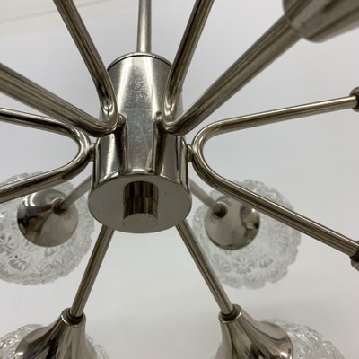 Mid-Century Glass Chandelier Hanging Lamp, 1970s-BGP-1442365